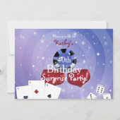 Uitnodiging voor verjaardag van Casino-Vegas-stijl (Voorkant)