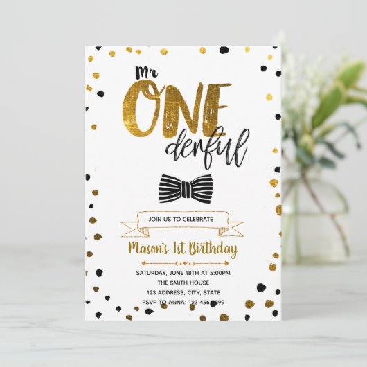 Uitnodiging voor verjaardag van de heer Verederful (Staand voorkant)