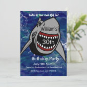 Uitnodiging voor verjaardag van een haai, aanval v (Staand voorkant)