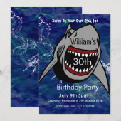 Uitnodiging voor verjaardag van een haai, aanval v (Voorkant / Achterkant)