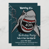 Uitnodiging voor verjaardag van een haai, aanval v (Voorkant / Achterkant)