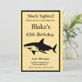 Uitnodiging voor verjaardag van een haai, aanval v (Staand voorkant)