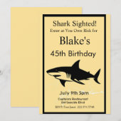 Uitnodiging voor verjaardag van een haai, aanval v (Voorkant / Achterkant)
