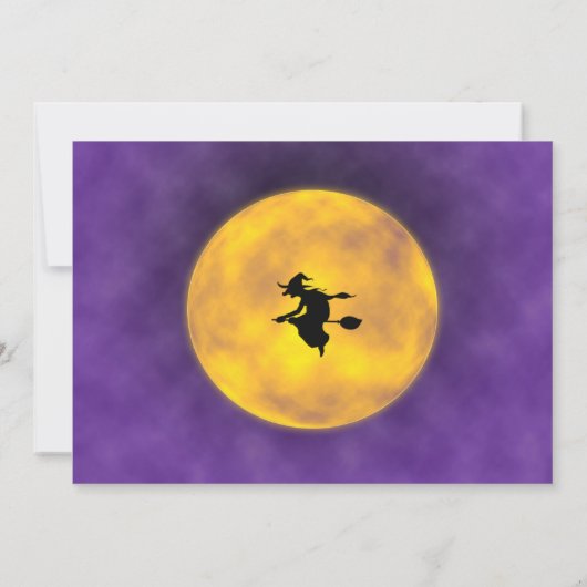 Uitnodiging voor verjaardag van Halloween Witch sa (Achterkant)