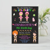 Uitnodiging voor verjaardag van het Kusje Glamor n (Staand voorkant)