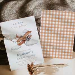  Uitnodiging voor verjaardag van het vliegtuig | V