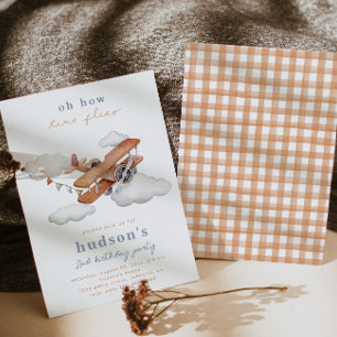 Uitnodiging voor verjaardag van het vliegtuig   V