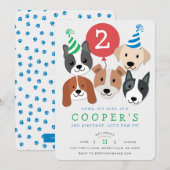 Uitnodiging voor verjaardag van hond (Voorkant / Achterkant)