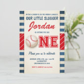 Uitnodiging voor verjaardag van honkbal (Staand voorkant)