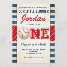 Uitnodiging voor verjaardag van honkbal