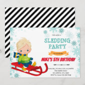 Uitnodiging voor verjaardag van leder (Voorkant / Achterkant)