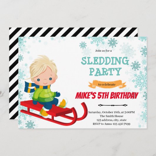 Uitnodiging voor verjaardag van leder (Voorkant / Achterkant)