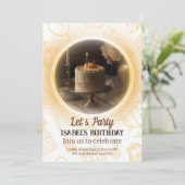 Uitnodiging voor verjaardag van legant (Staand voorkant)