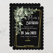 Uitnodiging voor verjaardag van mama (Voorkant / Achterkant)