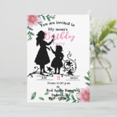 Uitnodiging voor verjaardag van mama (Staand voorkant)