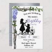 Uitnodiging voor verjaardag van mama (Voorkant / Achterkant)