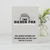 Uitnodiging voor verjaardag van mannen (Staand voorkant)