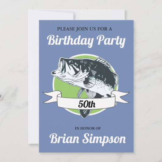 Uitnodiging voor verjaardag van mannen met hobby b (Voorkant)