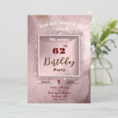 Uitnodiging voor verjaardag van moeder (Staand voorkant)