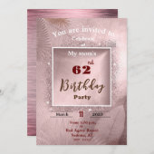 Uitnodiging voor verjaardag van moeder (Voorkant / Achterkant)