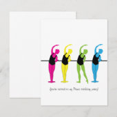 Uitnodiging voor verjaardag van Prima Ballerina (Voorkant / Achterkant)