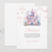 Uitnodiging voor verjaardag van prinses, Kleine Pr (Voorkant / Achterkant)