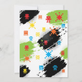 Uitnodiging voor verjaardag van videogame (Achterkant)