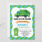 Uitnodiging voor verjaardag van vuilnisvrachtwagen (Voorkant)