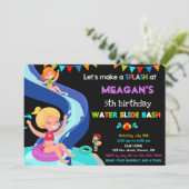 Uitnodiging voor verjaardag van Waterslide (Staand voorkant)