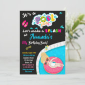 Uitnodiging voor verjaardag van Waterslide (Staand voorkant)