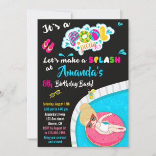 Uitnodiging voor verjaardag van Waterslide