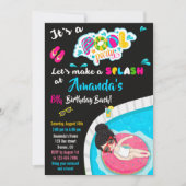 Uitnodiging voor verjaardag van Waterslide (Voorkant)