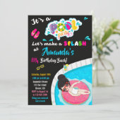 Uitnodiging voor verjaardag van Waterslide (Staand voorkant)