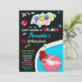 Uitnodiging voor verjaardag van Waterslide (Staand voorkant)