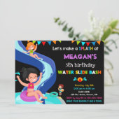 Uitnodiging voor verjaardag van Waterslide (Staand voorkant)