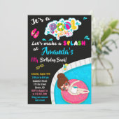 Uitnodiging voor verjaardag van Waterslide (Staand voorkant)