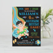 Uitnodiging voor verjaardag van Waterslide (Staand voorkant)