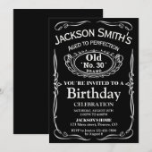 Uitnodiging voor verjaardag van whiskey Adult liqu (Voorkant / Achterkant)