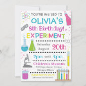 Uitnodiging voor verjaardag wetenschap | Wetenscha (Voorkant)