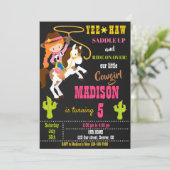 Uitnodiging voor verjaardag Wild West rodeo (Staand voorkant)