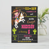 Uitnodiging voor verjaardag Wild West rodeo (Staand voorkant)