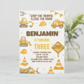 Uitnodiging voor verjaardagen in de bouwzone (Staand voorkant)