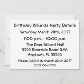 Uitnodiging voor verjaardagsbiljarten (Achterkant)