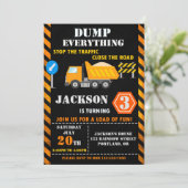 Uitnodiging voor verjaardagsbouw Uitnodiging voor  (Staand voorkant)