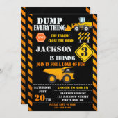 Uitnodiging voor verjaardagsbouw Uitnodiging voor (Voorkant / Achterkant)