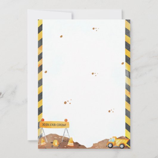 Uitnodiging voor verjaardagsbouw Uitnodiging voor  (Achterkant)