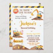 Uitnodiging voor verjaardagsbouw Uitnodiging voor (Voorkant / Achterkant)