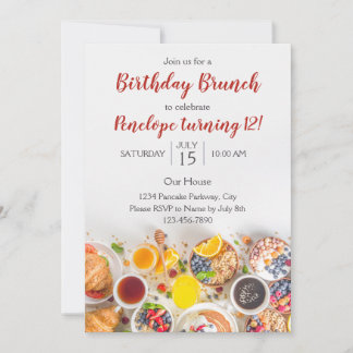 Uitnodiging voor verjaardagsbrunch