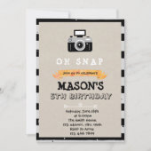 Uitnodiging voor verjaardagscamera (Voorkant)