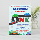 Uitnodiging voor verjaardagscars (Staand voorkant)